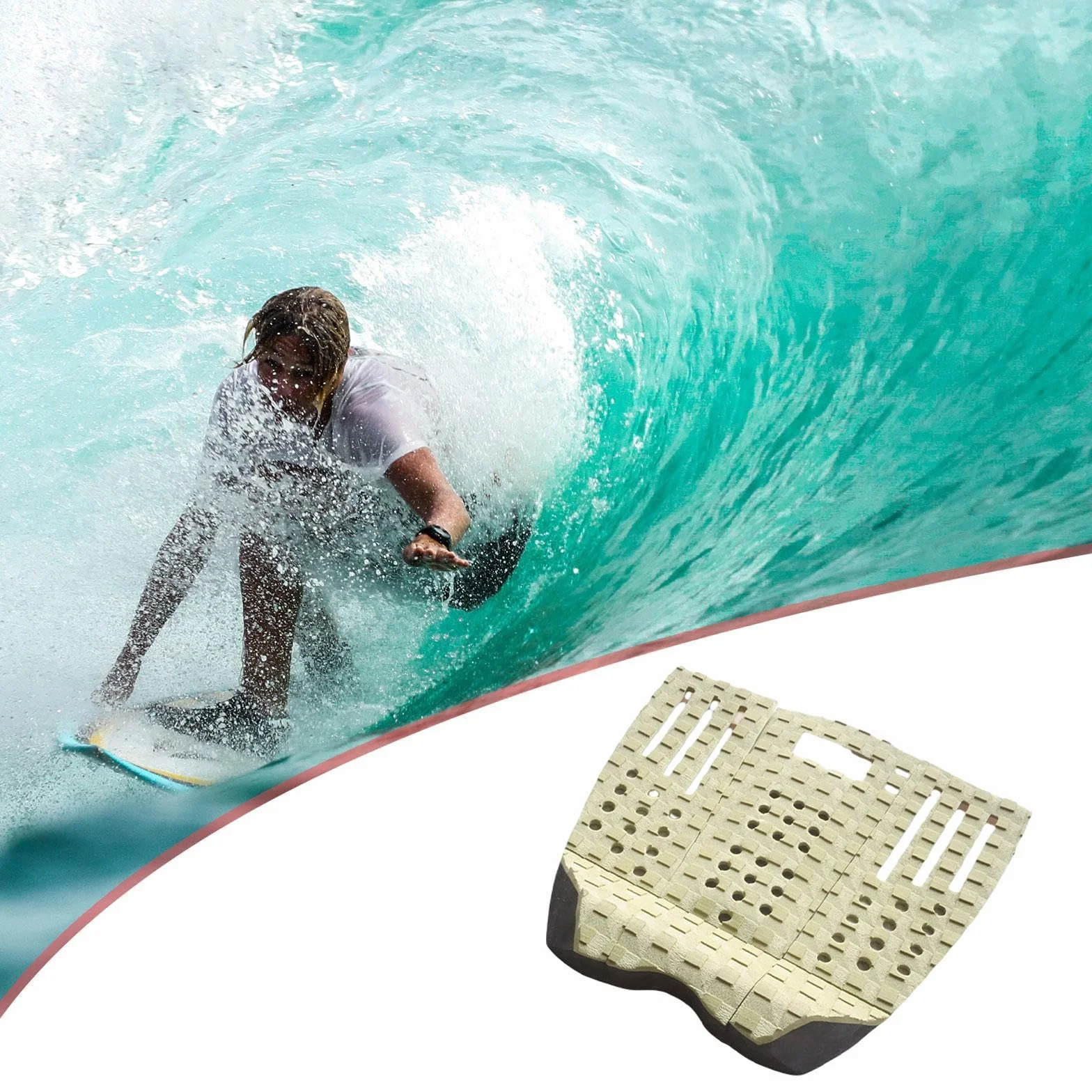 Amagogo Almohadillas de tracción Cubierta Tabla Surf DIY Deck Grip Pading Accesorios