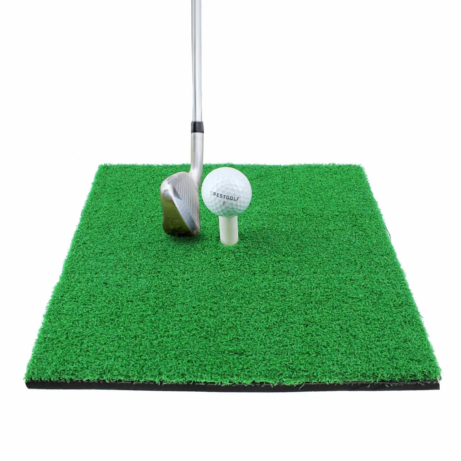 Crestgolf 12"x 12" Alfombrillas de Golf SBR para Interior/Exterior con Red de Práctica Plegable