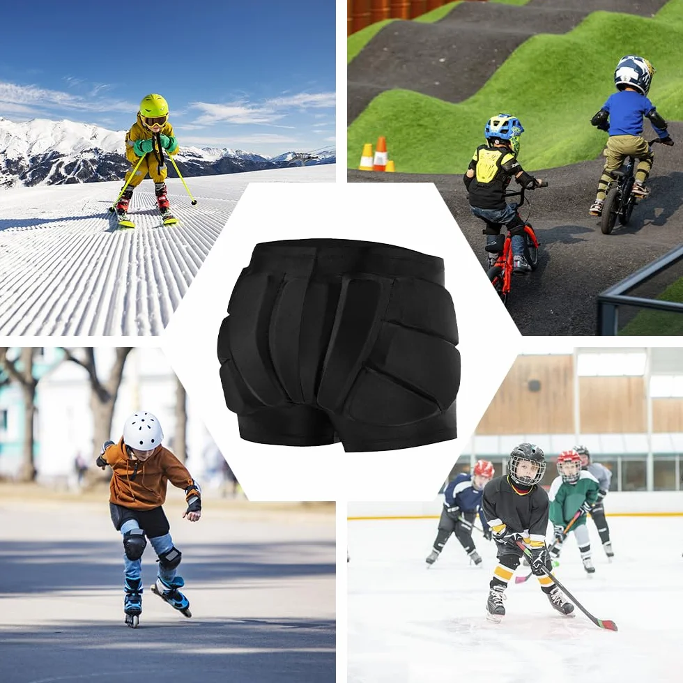 Almohadillas Protectoras para Patinaje sobre Ruedas 3D para Glúteos y Coxis