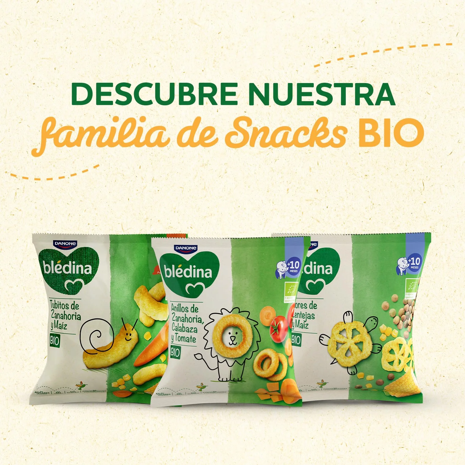 Blédina Snack BIO, Bolsa de Snack Saludable para niños sabor Zanahoria y Maíz. Tubitos Sin Gluten, Sin Conservantes Ni Colorantes y Sin Sal Ni Azúcares Añadidos. Desde los 8 Meses, 20g