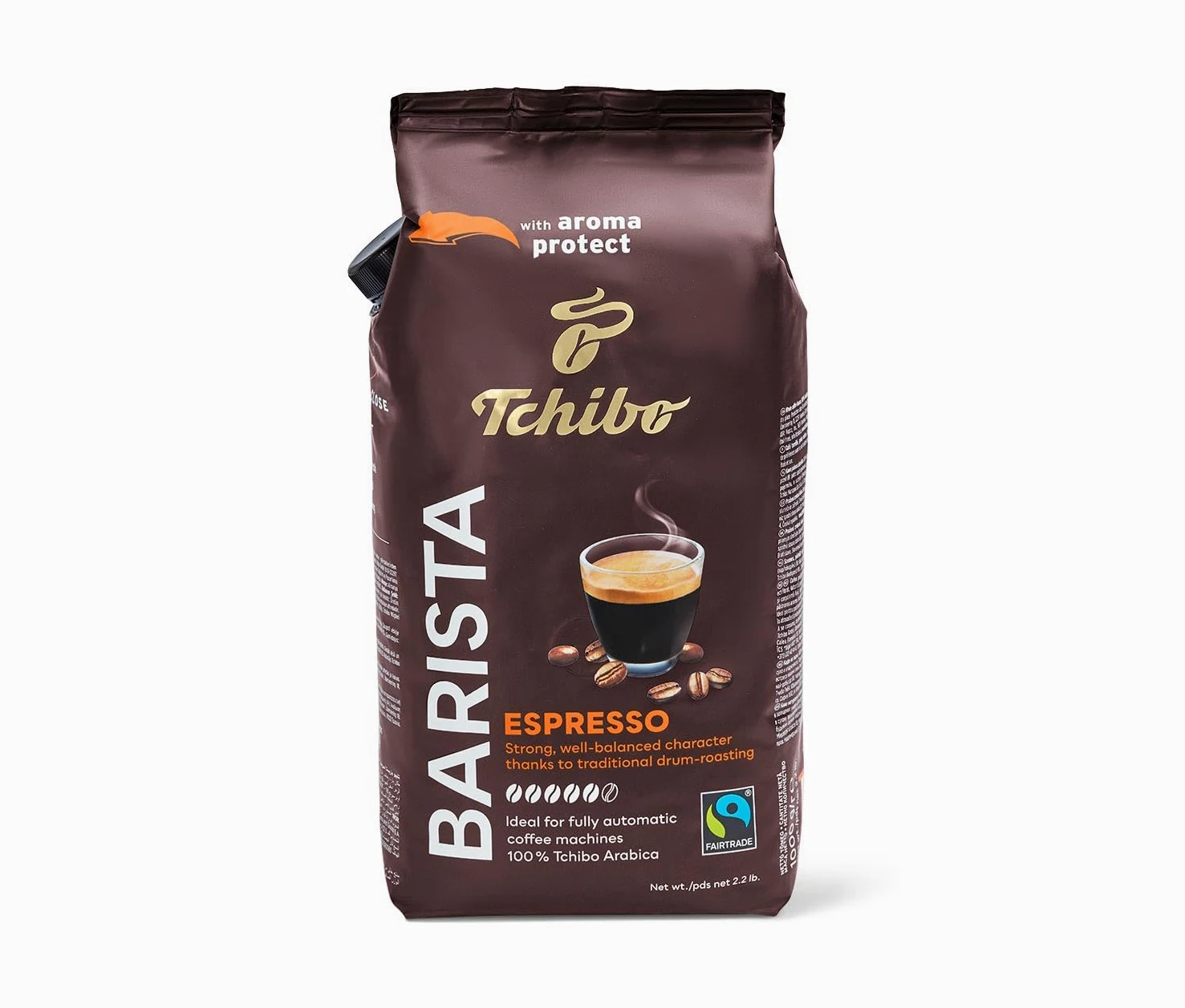 Tchibo Barista Espresso, café en granos tostados oscuros, 1000 g