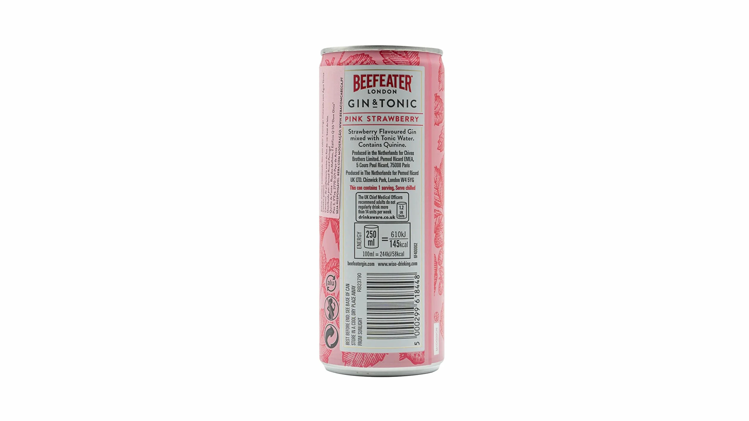 Beefeater Pink Gin&Tonic REDI Cóctel 250 ml 12 unidades