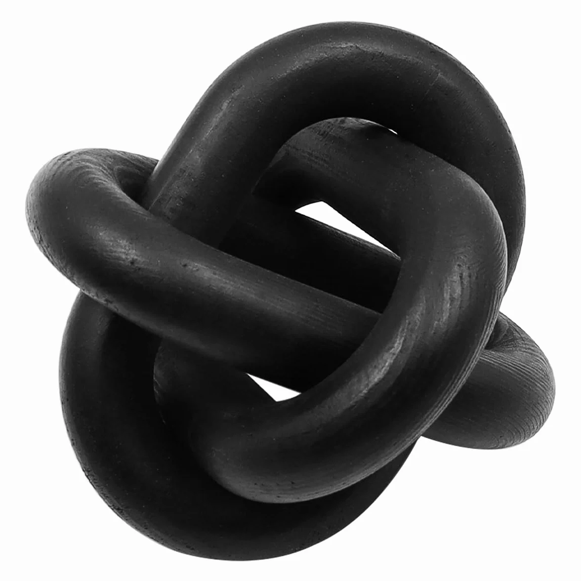Negra Decoración de Nudos de Madera de 3 Secciones, Cadena de Madera para Sala de Estar, Mesa