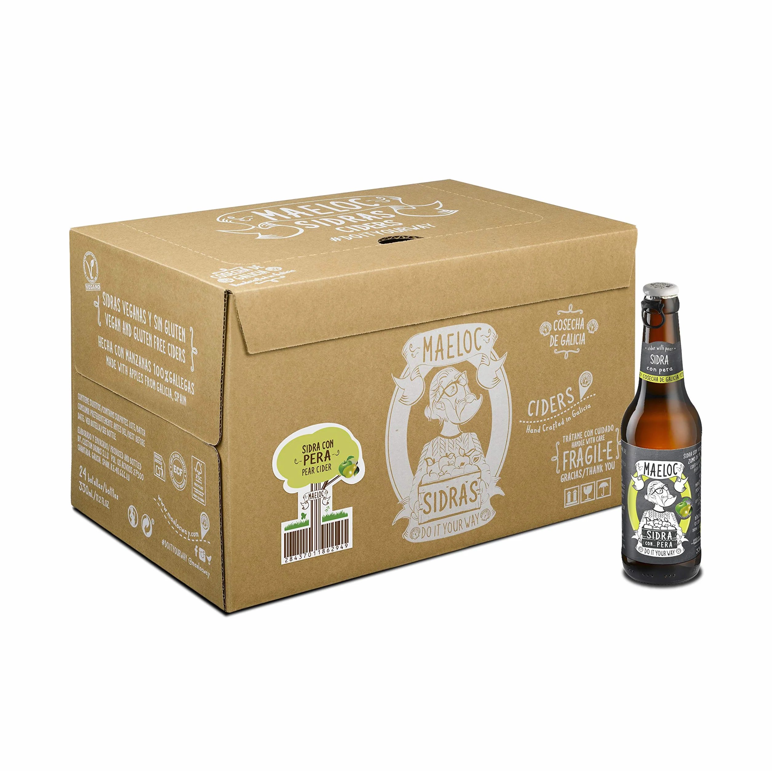 Maeloc Sidra con Pera 24 botellas 330 ml