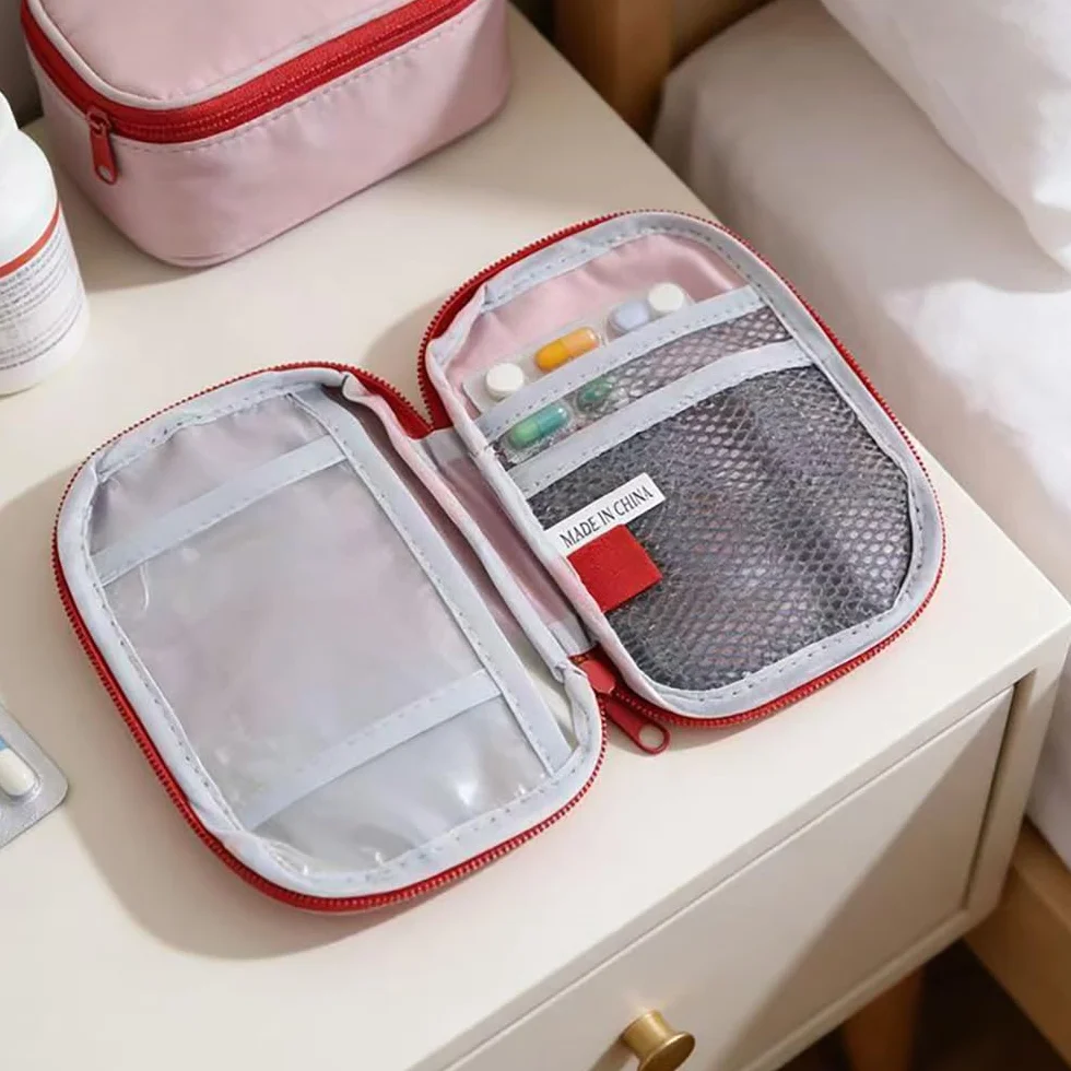 Botiquín de Primeros Auxilios 4 Piezas, Mini Bolsa Médica Vacía, Portátil para Emergencias Hogar Oficina Viajes