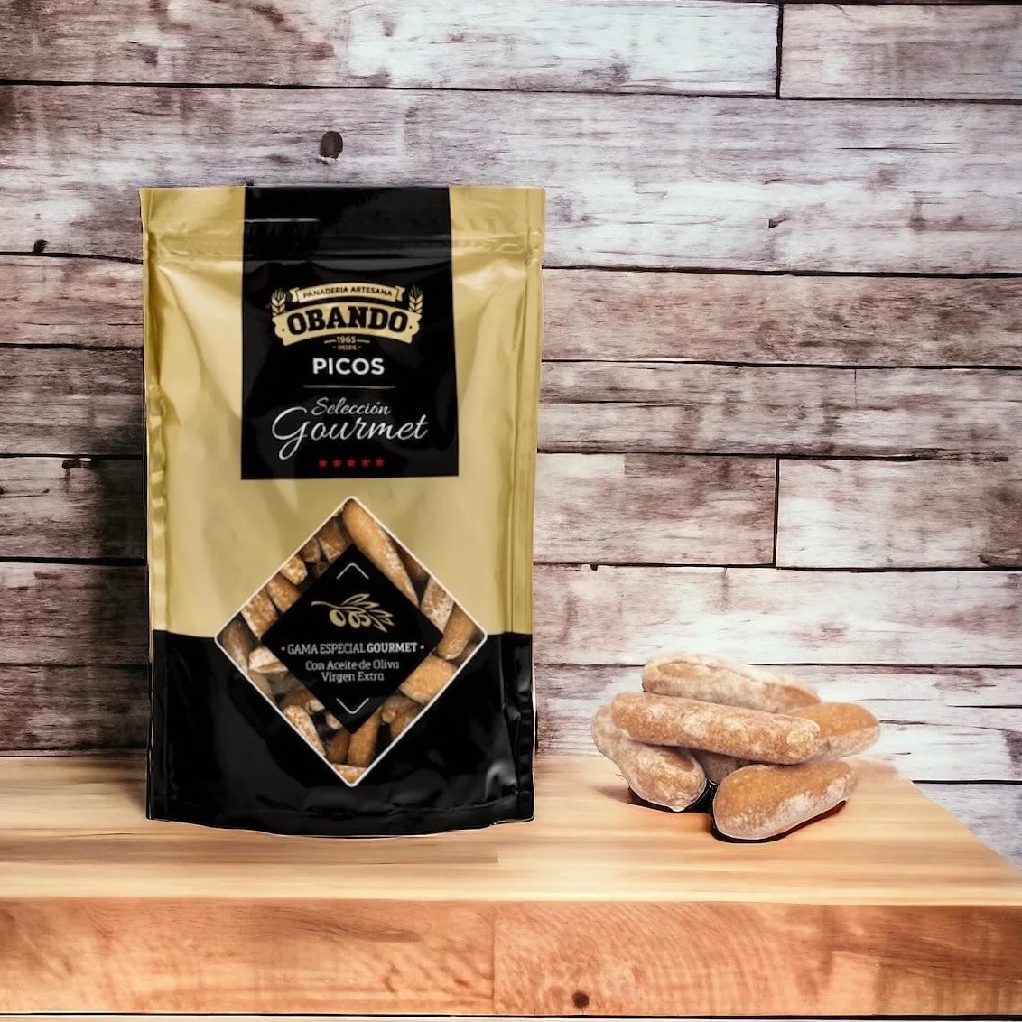 Cesta Gourmet Regalo Embutidos Ibéricos Jamón Caña Lomo Salchichón Chorizo Bellota Aceite Oliva Virgen Extra Picos Rústicos Obando