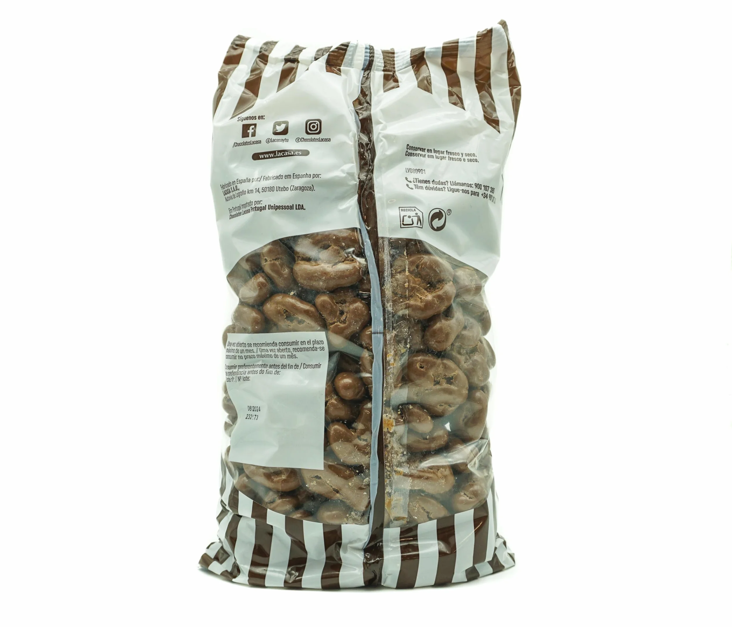 NUECES CUBIERTAS CHOCOLATE CON LECHE BOLSA 1 KG NUECES CON CHOCOLATE