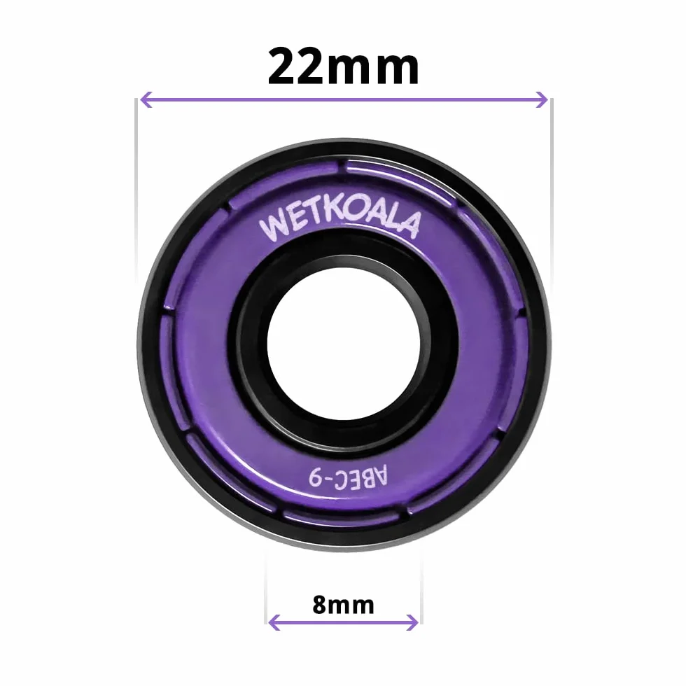 ABEC 9 Rodamientos 608 ZZ 8 Piezas para Patinetas, Patines, Longboard, Scooter