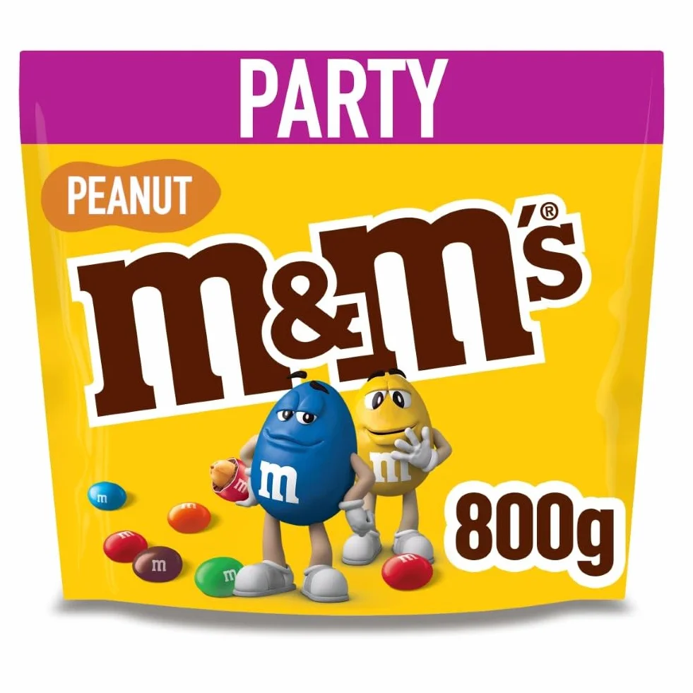 M&M's Peanuts Snack en Bolitas de Colores de Cacahuete y Chocolate con Leche, regalo (1kg)