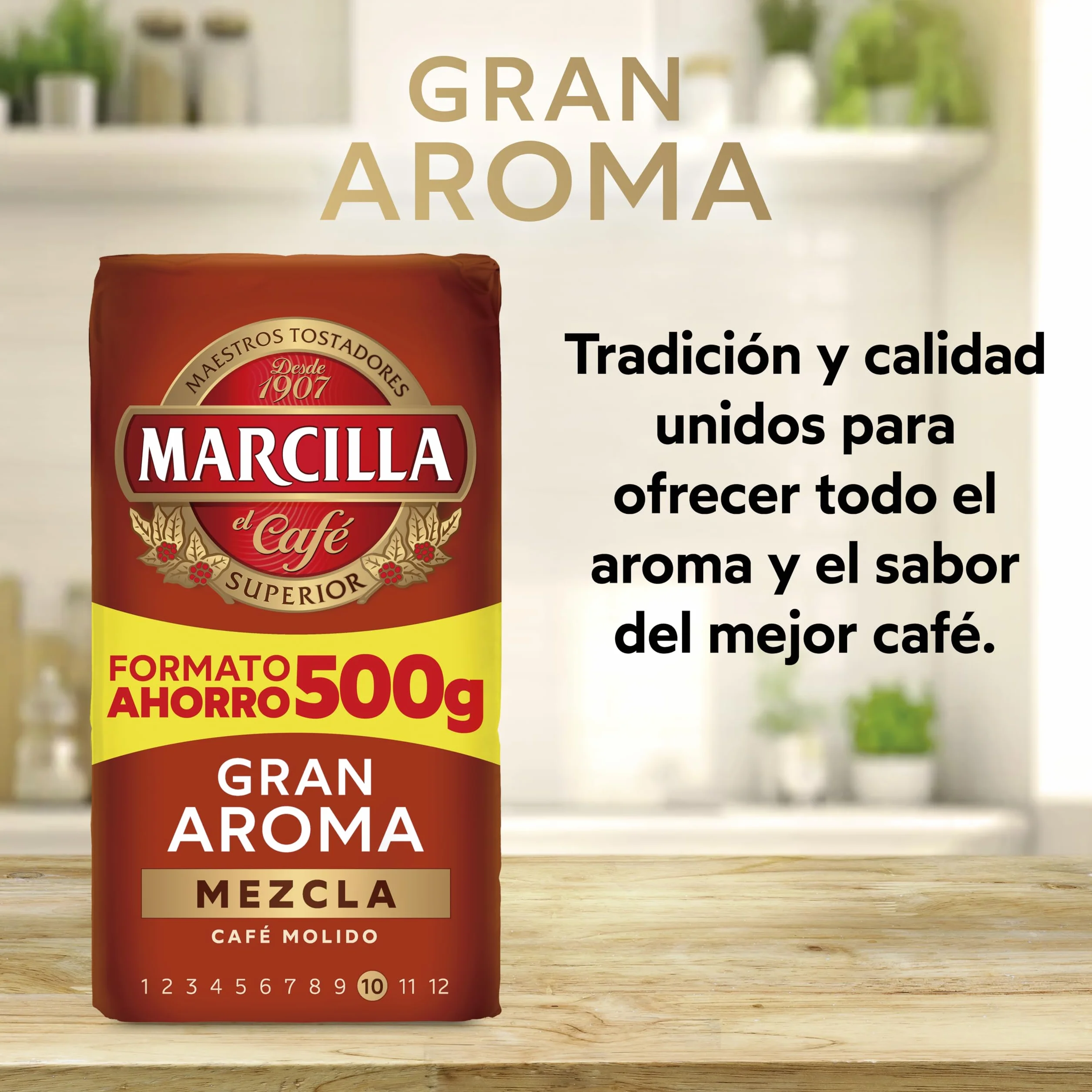 Marcilla Café Molido Mezcla |500 g | Para Cafetera Italiana, de Filtro o Pistón