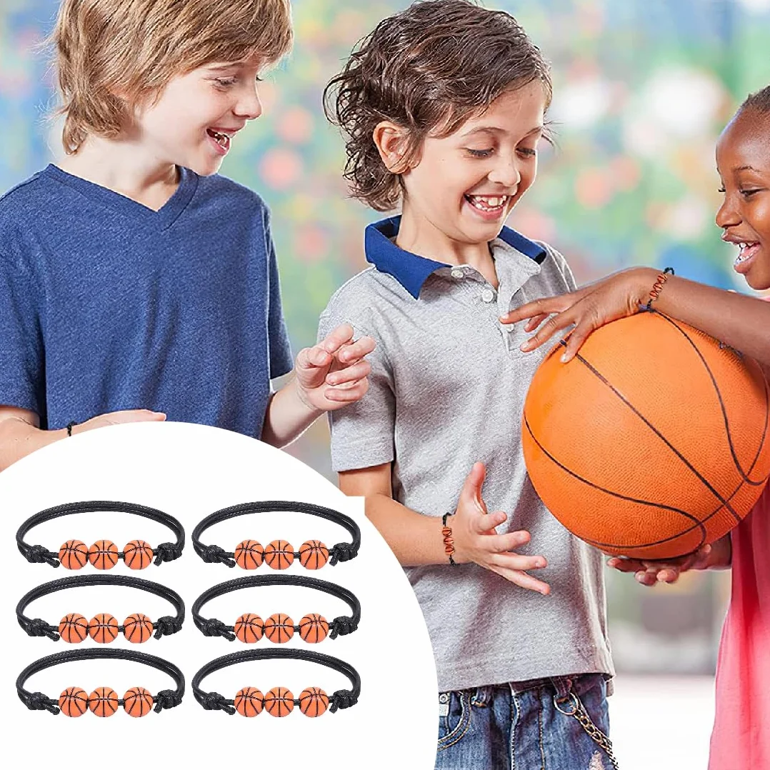Pulsera de Baloncesto Trenzada Ajustable 15 Piezas para Adolescentes Adultos Hombres Mujeres