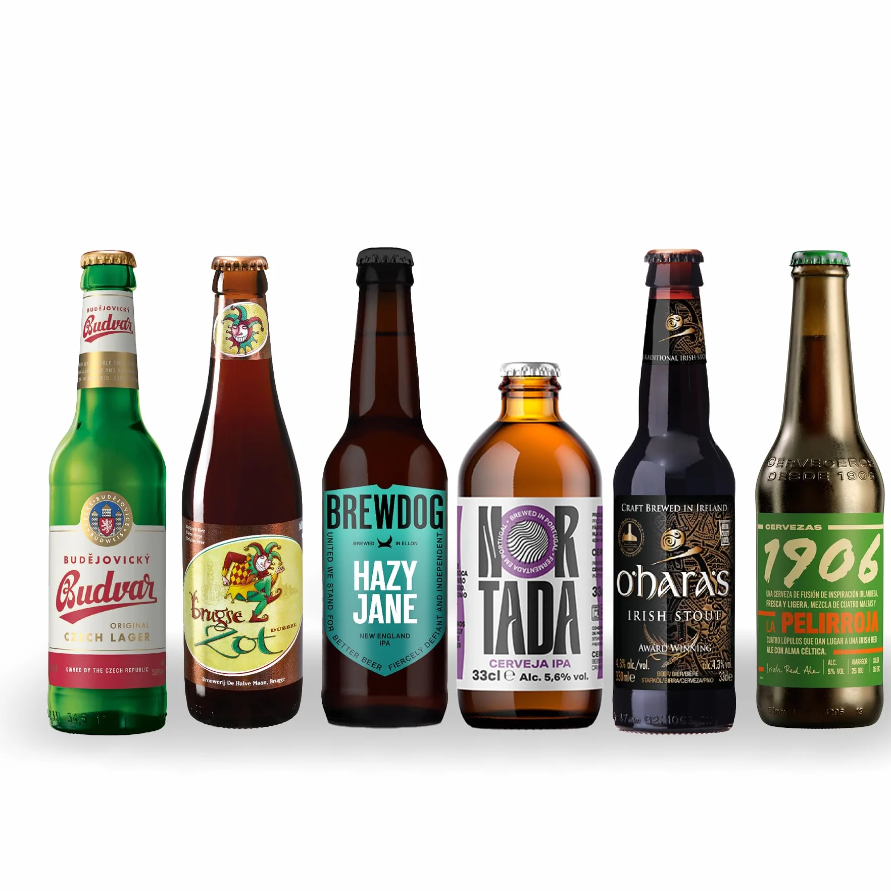 Pack de Degustación de Cervezas Europeas 1906 Box Viaje por Europa, 12 x 33 cl