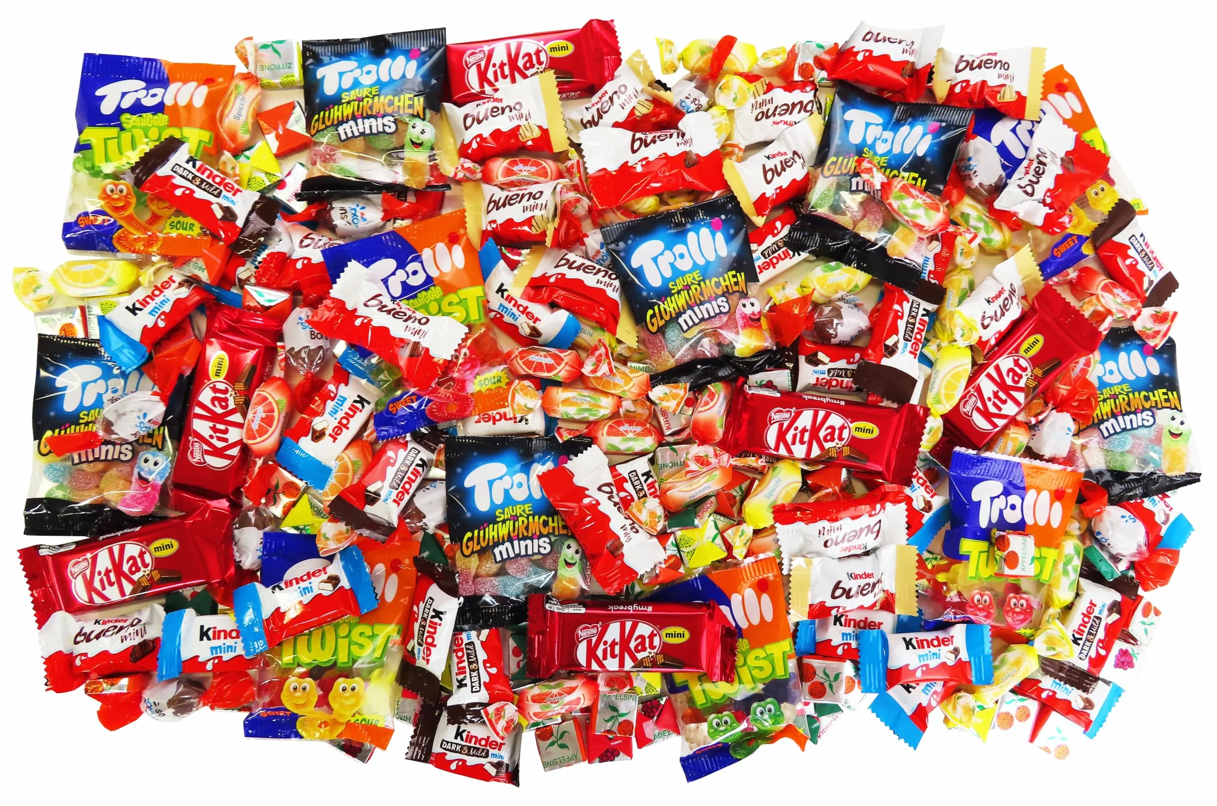 CAPTAIN PLAY Mix de Dulces y Chocolatinas en Formato mini, 210 Piezas en Paquete individual, para Cumpleaños de Niñoscon con 6 Niños, Bolsa con 937g