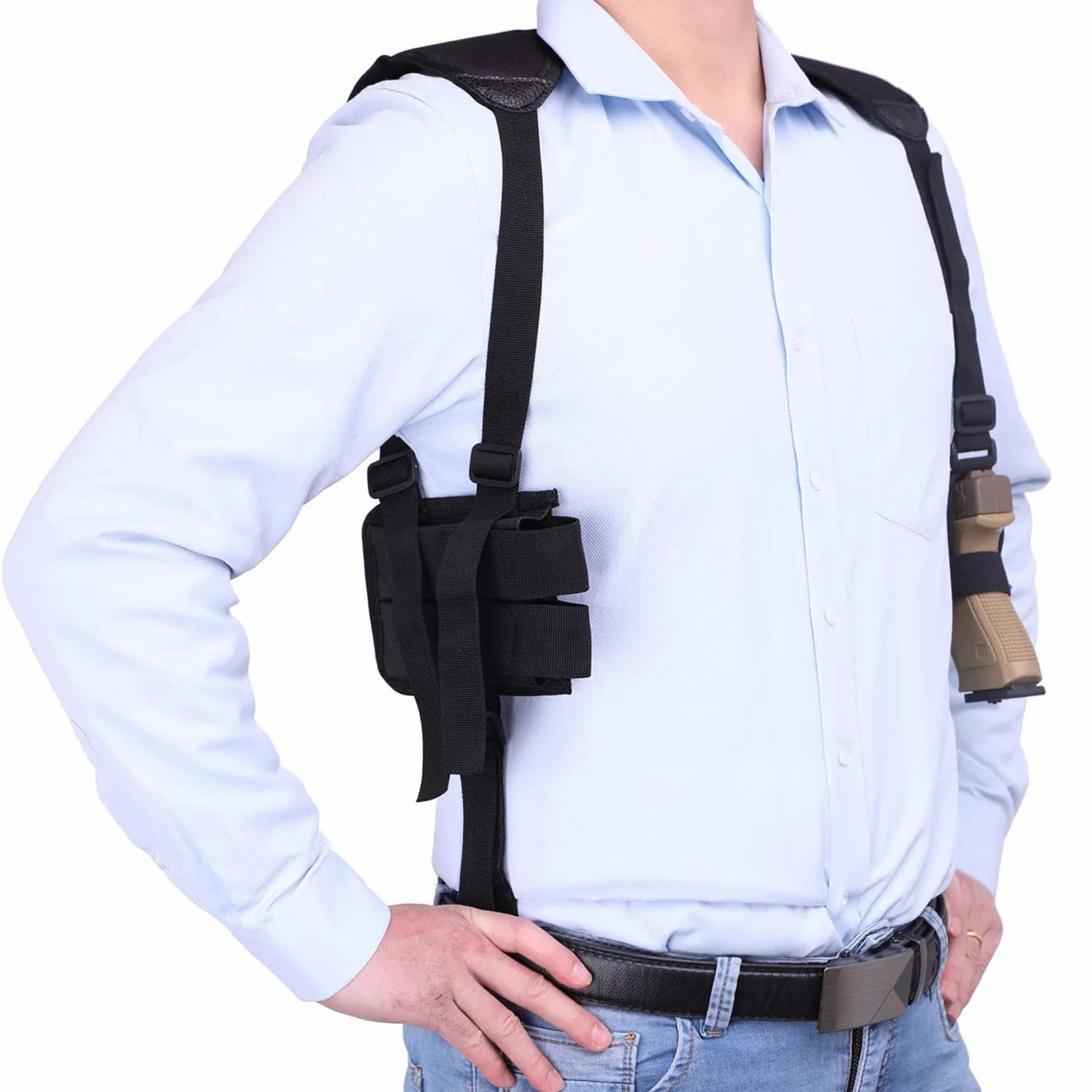 ZONSUSE Pistolera Hombro Funda Oculta Ajustable para Glock Ruger Sig Sauer Smith