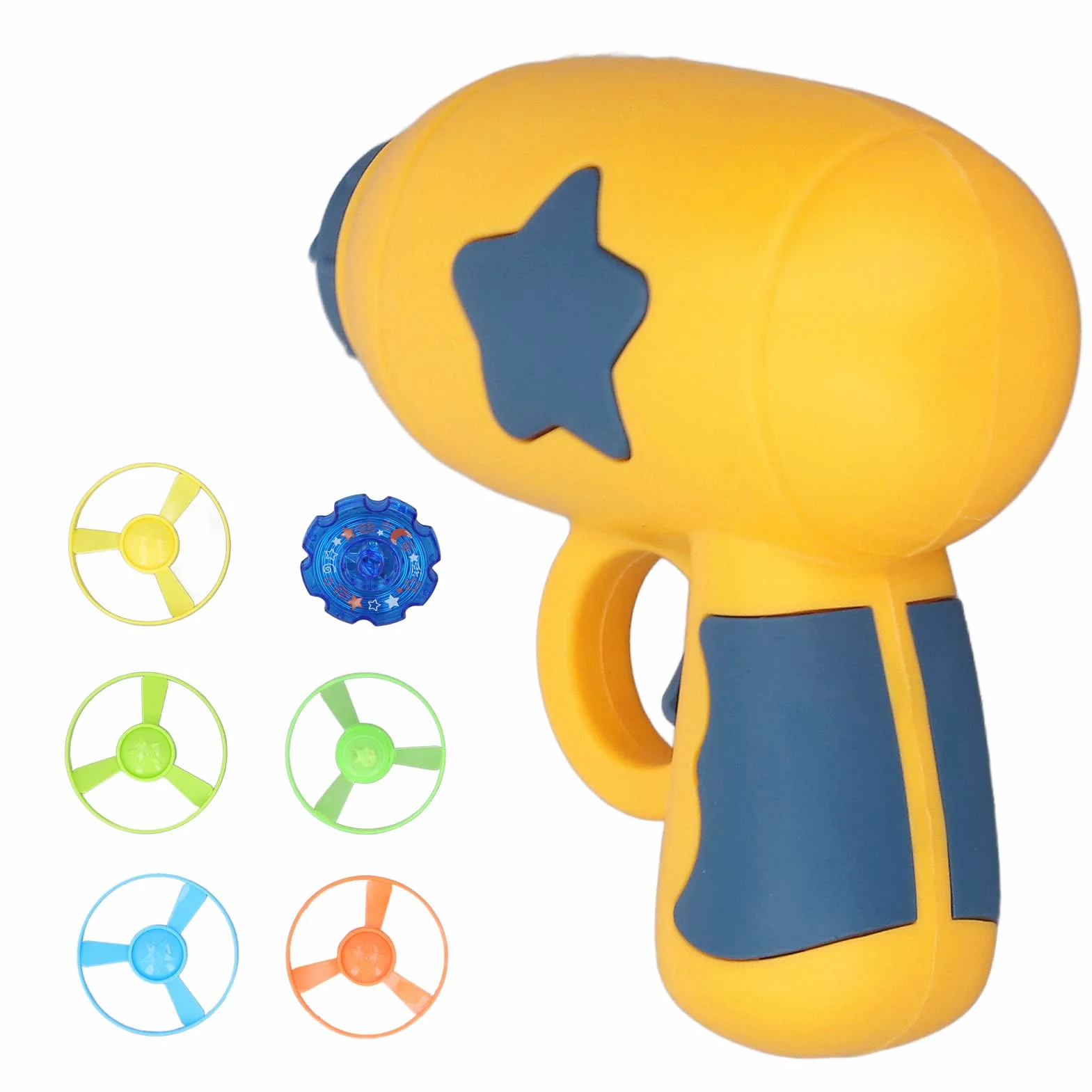 RiToEasysports Super Saucer Disc Launcher Toys, LED Light Kids Flying Saucer Disc Toy