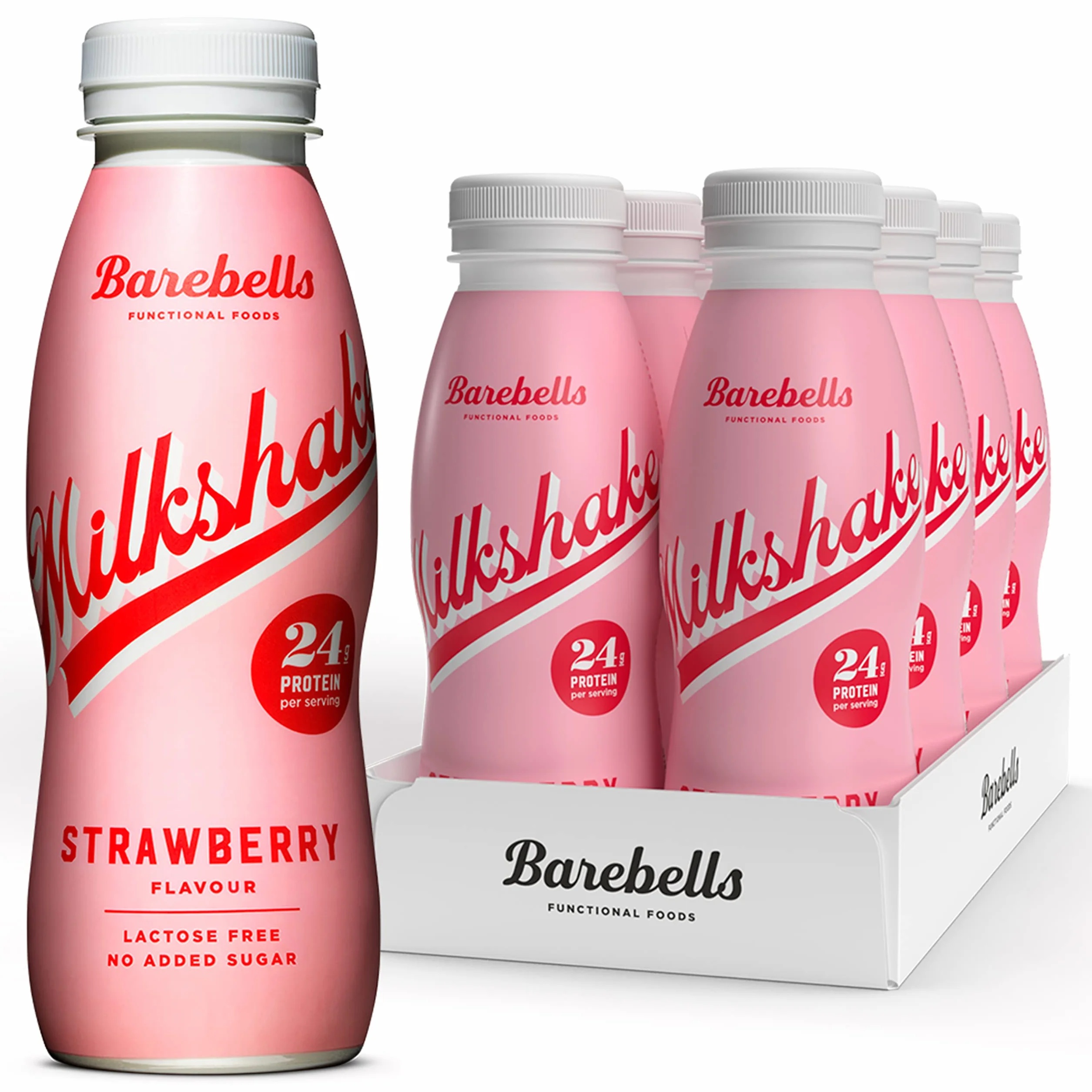 Barebells - Pack De Barebells Batido (8x330 Ml) - Batidos/Bebidas Proteicas - Pack de batidos de proteínas - Fresa