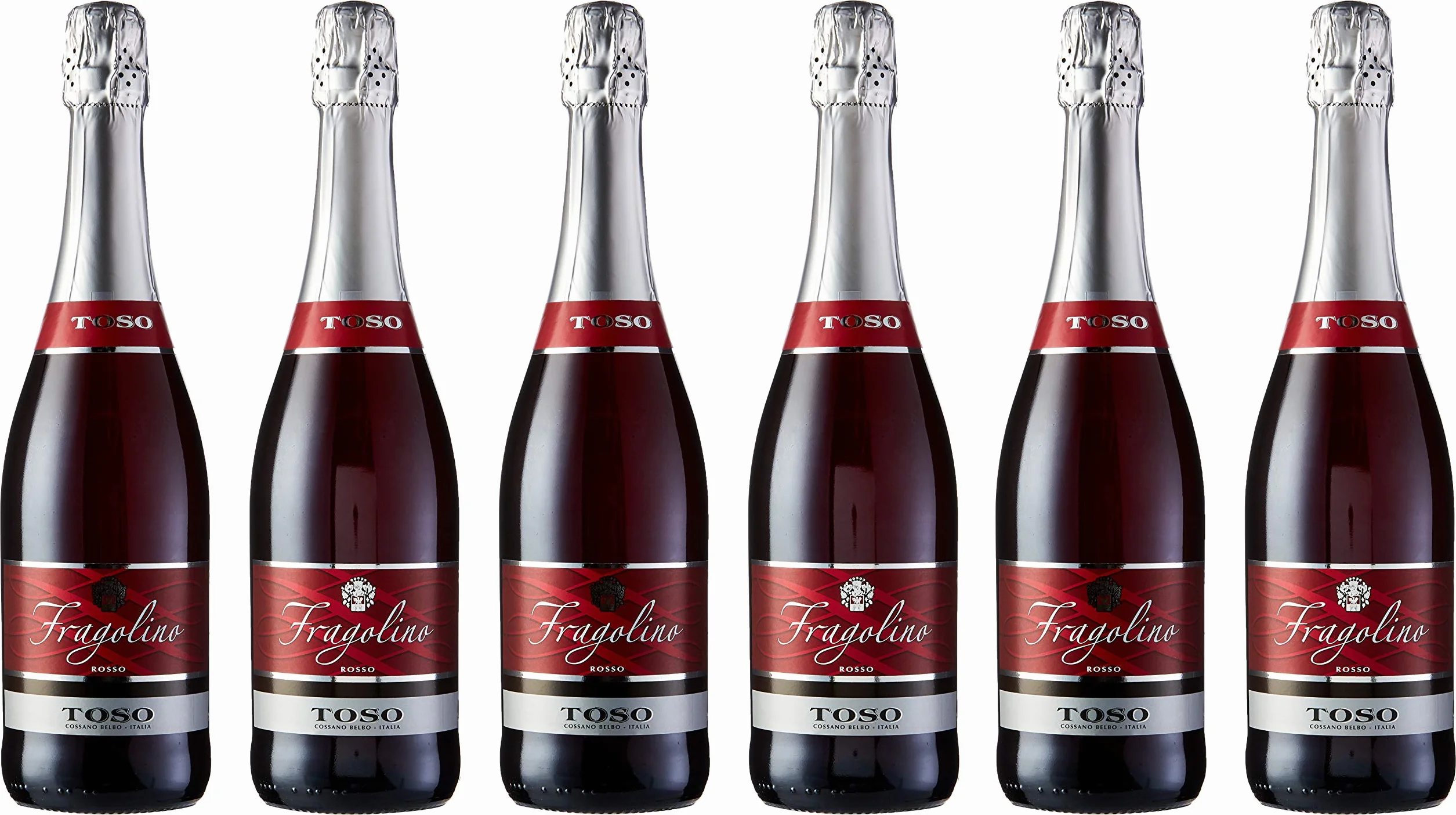 Toso Fragolino Rosso Bebida Premezclada - Paquete de 6 x 750 ml - Total: 4500 ml