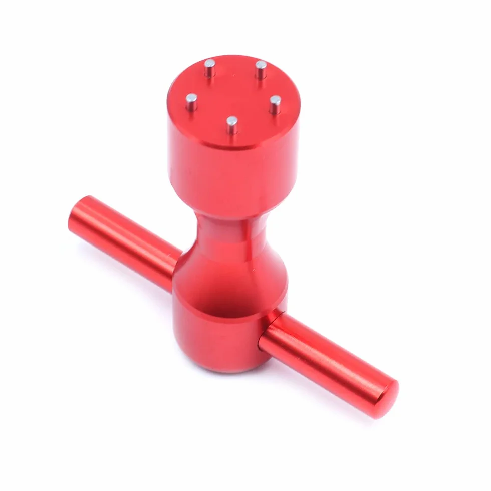 Llave de tornillo para palo de golf, 5 pines, roja
