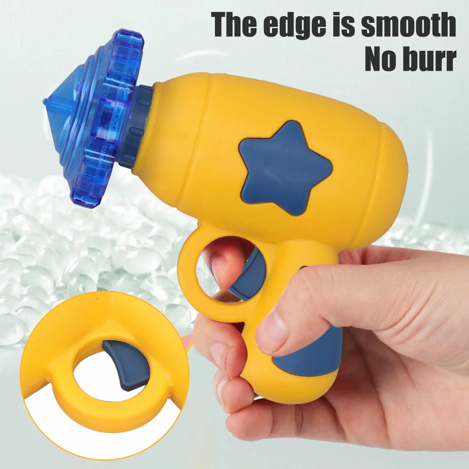 RiToEasysports Juguete Lanzador de Disco Volador 3 en 1 Pistola Giroscopio con Luz LED para Niños