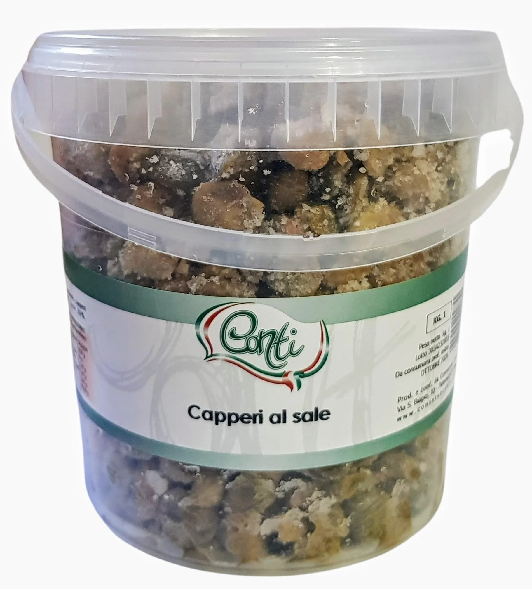 Alcaparras a la sal 6 kg Servicio de comida Producción artesanal siciliana Conserve Conti