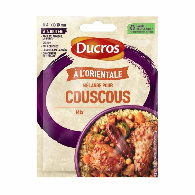 Ducros - Heterogéneo Para El Cuscús Oriental 20G - Lot De 4 - Precio Por Lote - Entrega Rápida