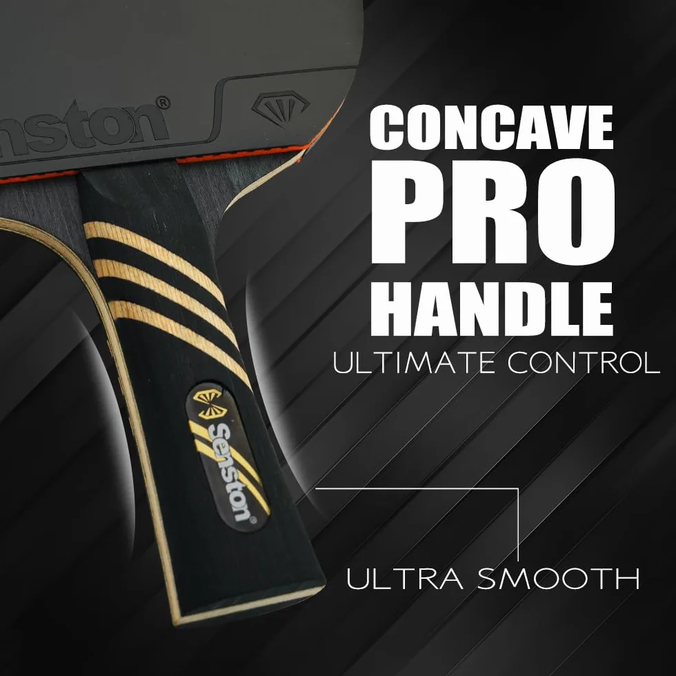 Senston Raqueta de Ping Pong Profesional con Tecnología de Carbono, Juego para Avanzados