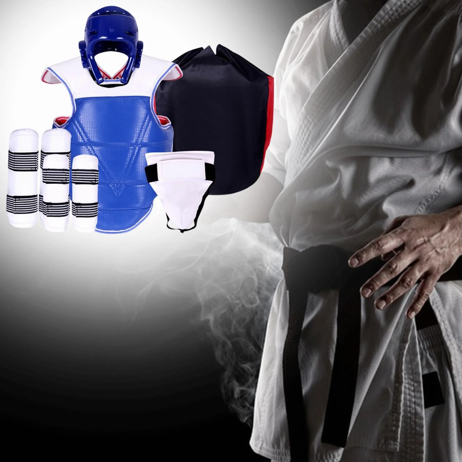 Conjunto de Equipo de Protección de Taekwondo de 5 Piezas, Protección Completa Engrosada