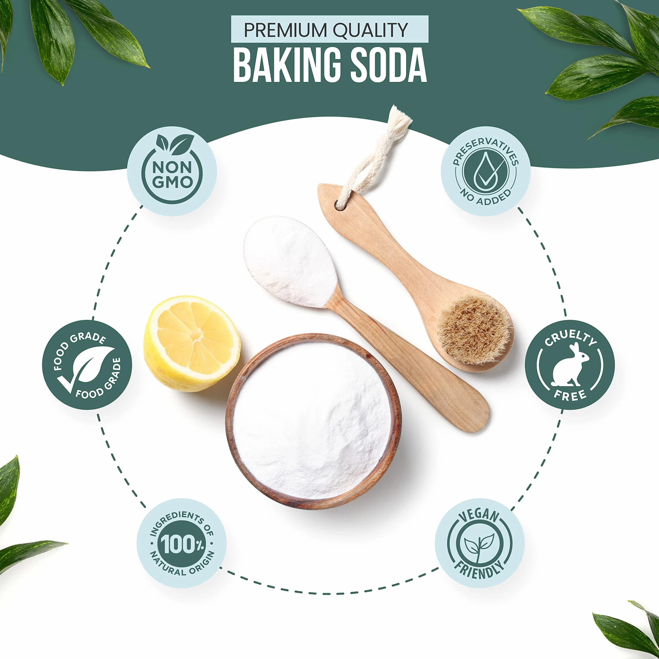 Polvo de sodio fino multiusos para limpiar, hacer bombas de baño y eliminar olores y manchas en los dientes 5 kg