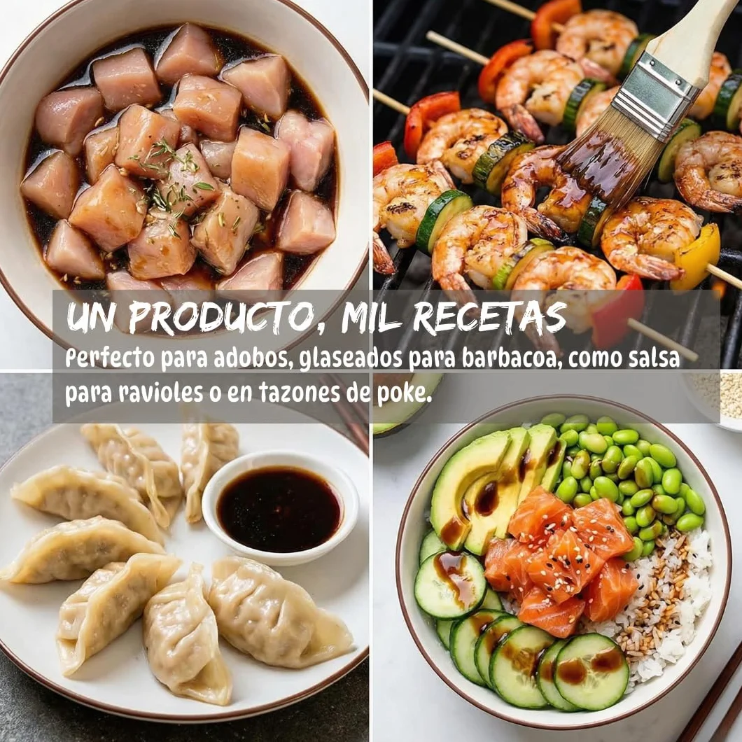 Umami Salsa Teriyaki Zero 250ml - Sin Azúcares Añadidos, Cero Calorías, Low Carb - Ideal para Dieta Keto y Fitness - Aderezo para Pollo, Salmón y Verduras - Sabor Japonés Auténtico