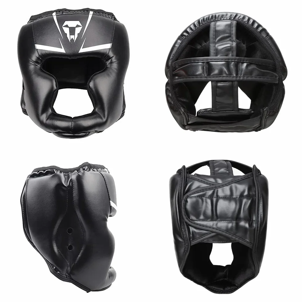 LangRay Casco de Boxeo para niños y Adultos Protector de Cabeza con Malla para Sparring Karate Taekwondo
