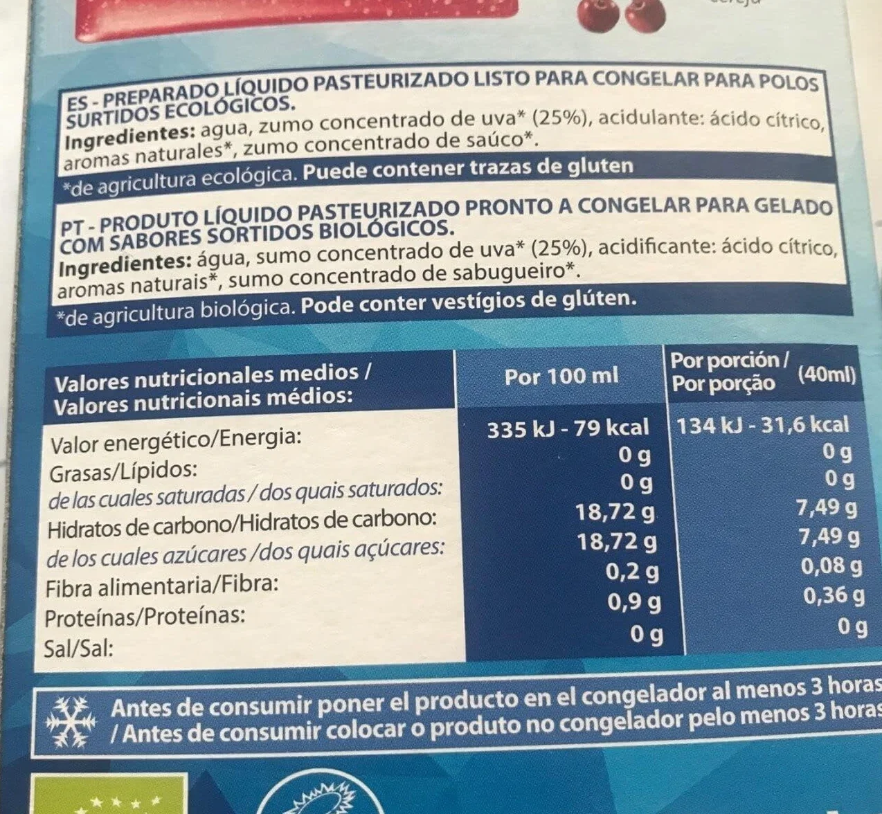 Pack 10x Polos Bio Ice La Finestra Sul Cielo 400 ml | 10 Envases con 10 Polos (Total 100 Polos, 4 L) | Polos Helados Ecológicos