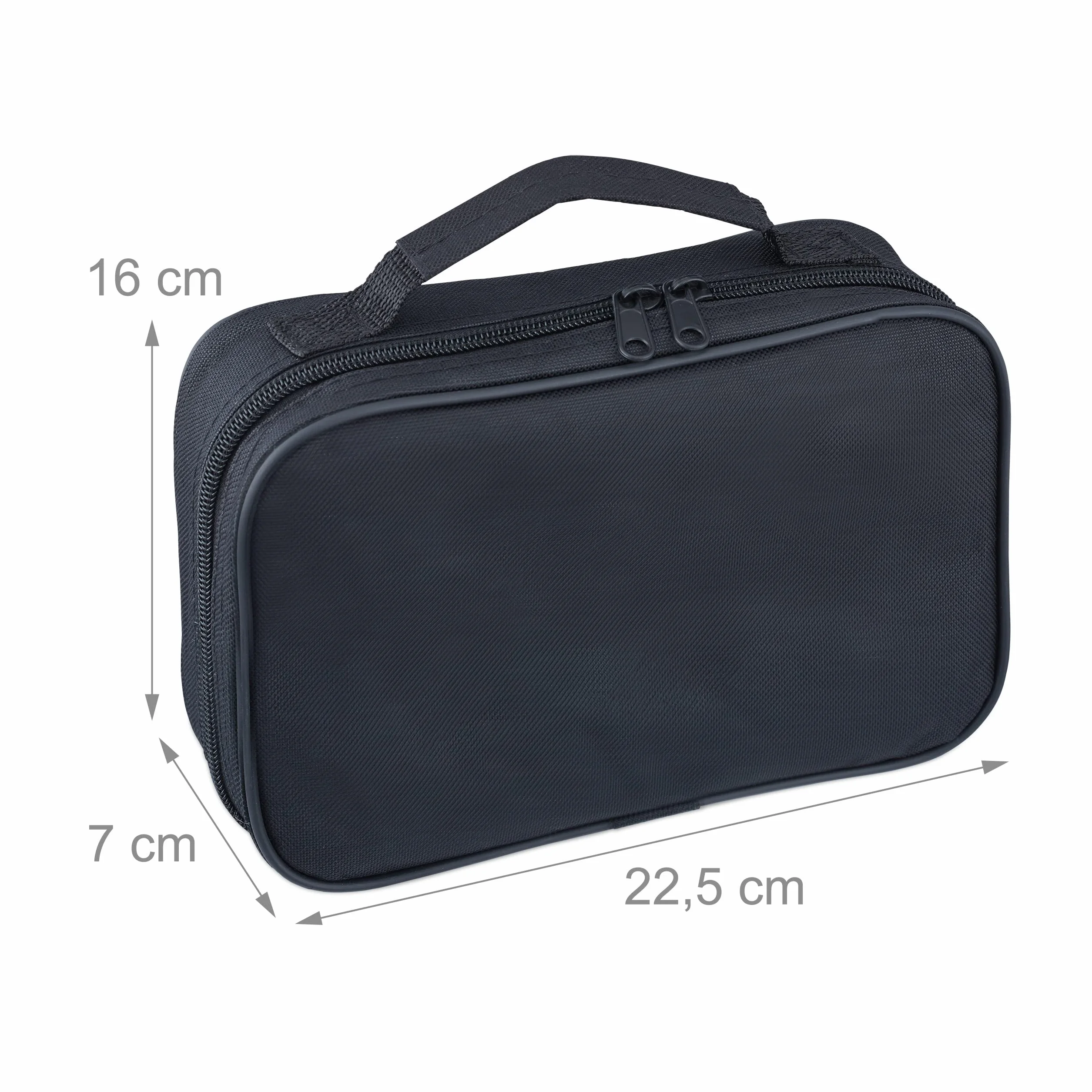 Relaxdays Set Petanca 6 Bolas con Estuche Metal Plateado-Negro 16 x 22,5 x 7 cm