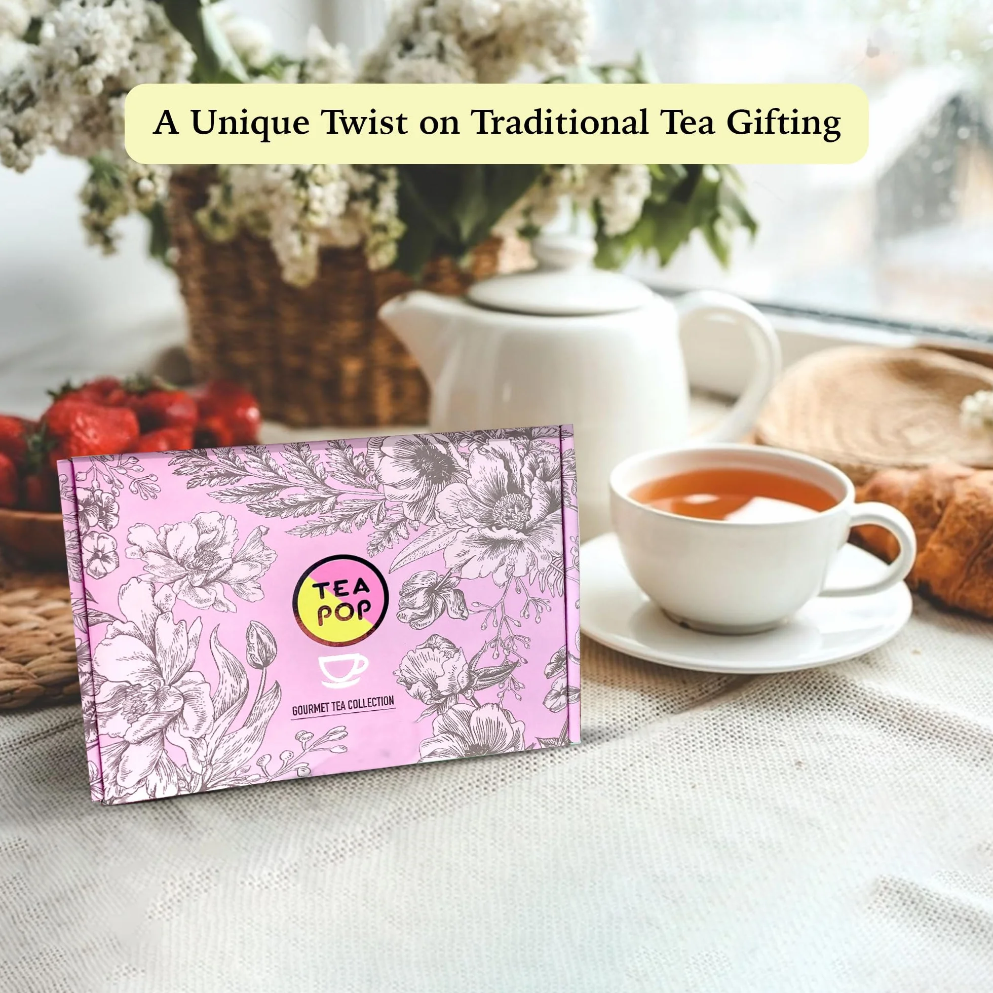 Tea-Pop Caja de regalo de té en barra, 100% natural, se disuelve en agua