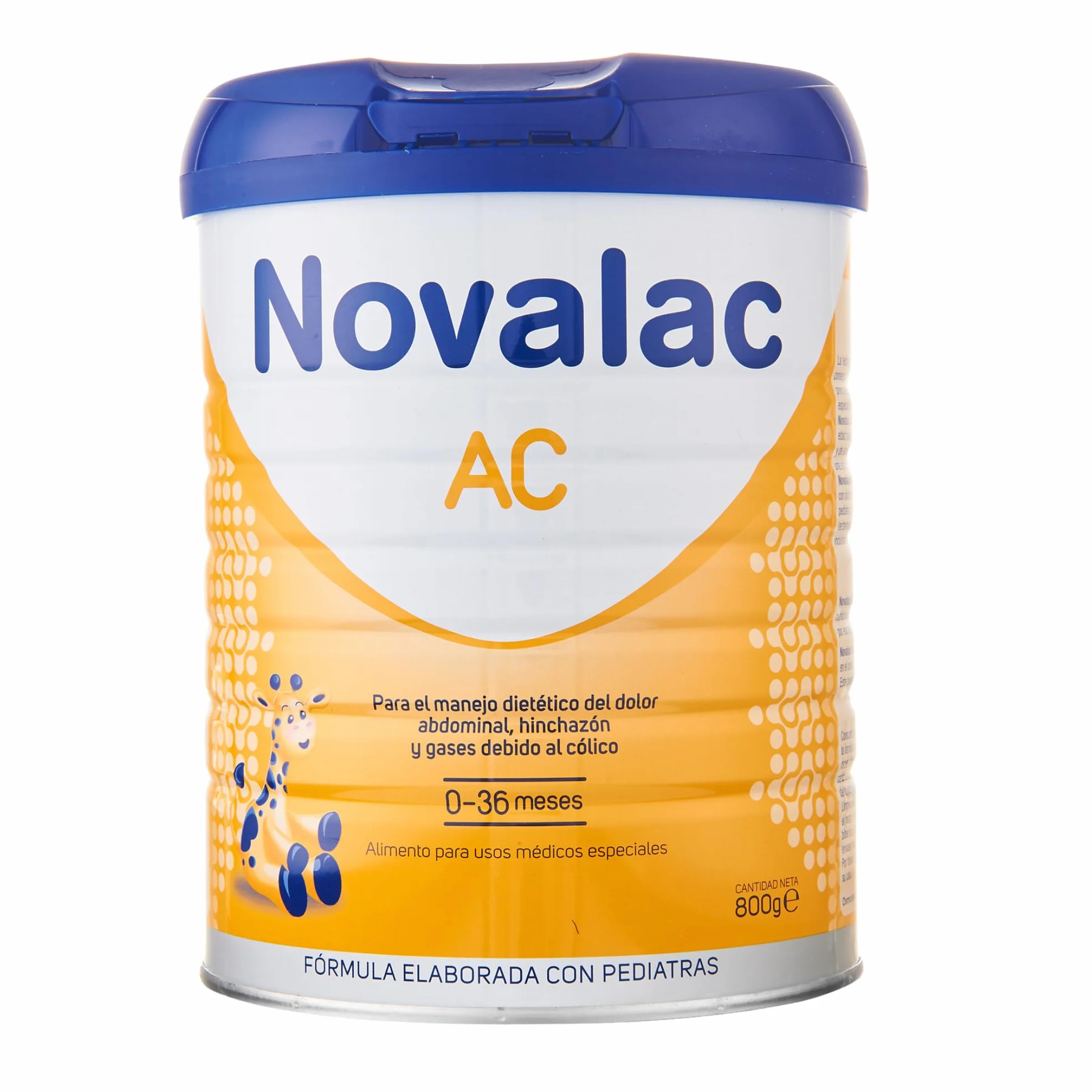 Novalac AC Leche en Polvo 0-36 Meses Bajo Contenido en Lactosa 800 g Fórmula Infantil