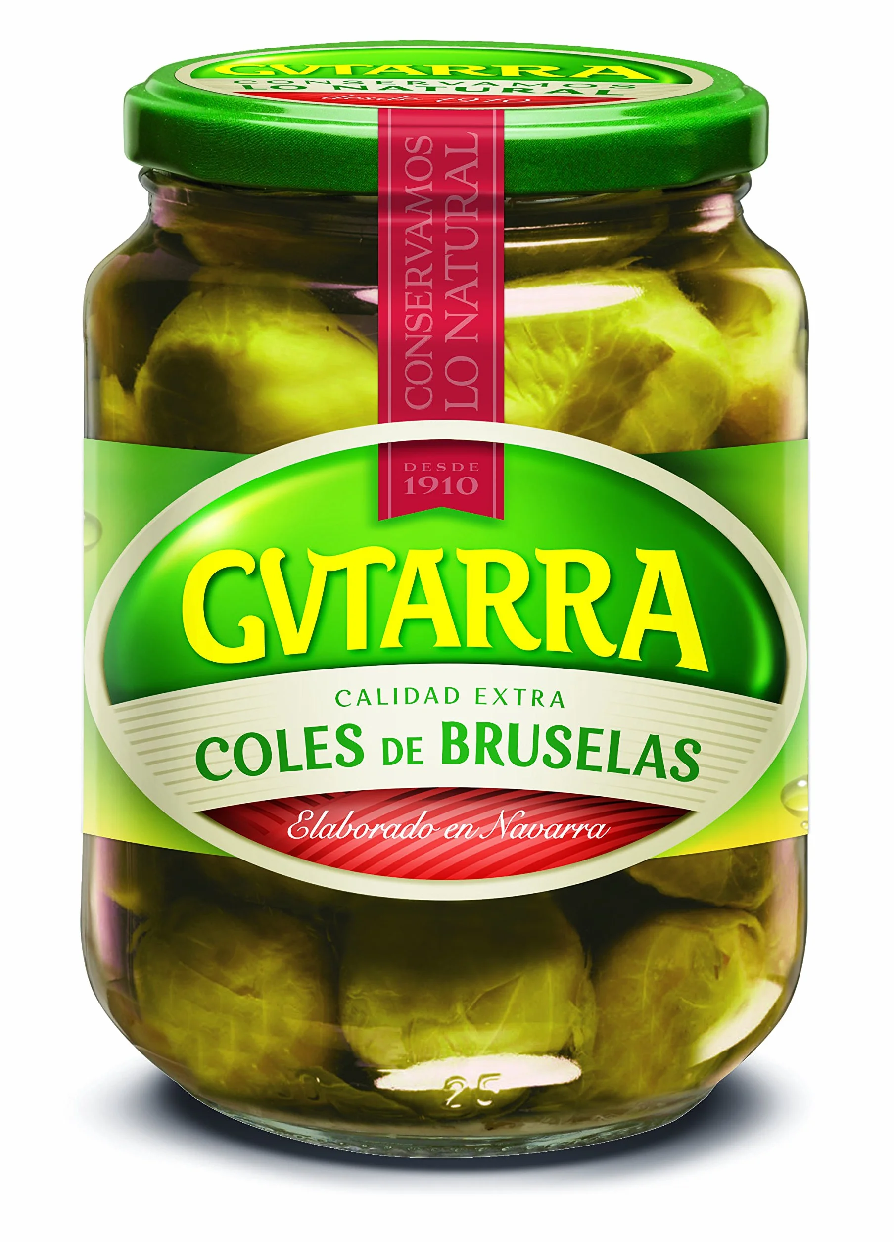 Gvtarra Coles de Bruselas Enteras Verdura, Paquete de 6 x 400 Gramos, Total 2400 Gramos