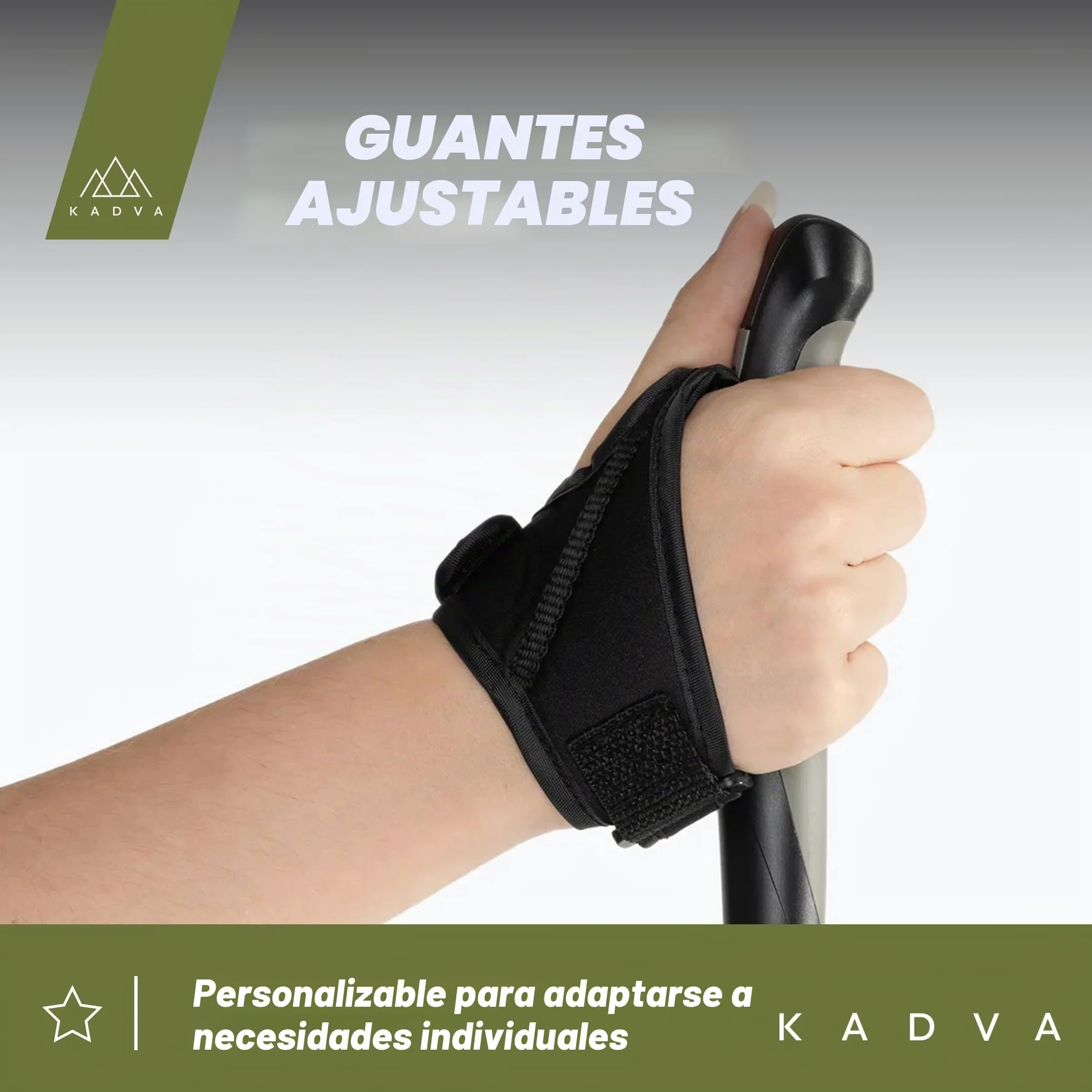 KADVA Bastones de Marcha nórdica HALNA Verde Ajustable 84-135 cm Bloqueo rápido Mango Polipropileno TPR