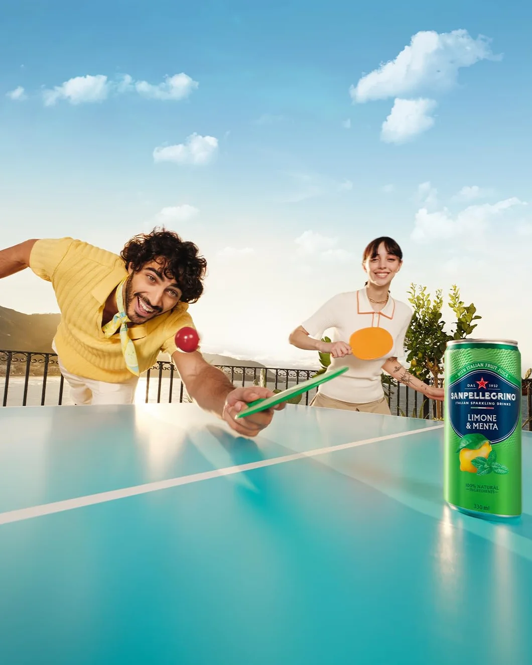 San Pellegrino Refresco Naturali Limón y Menta, Pack 6 Latas de 33cl