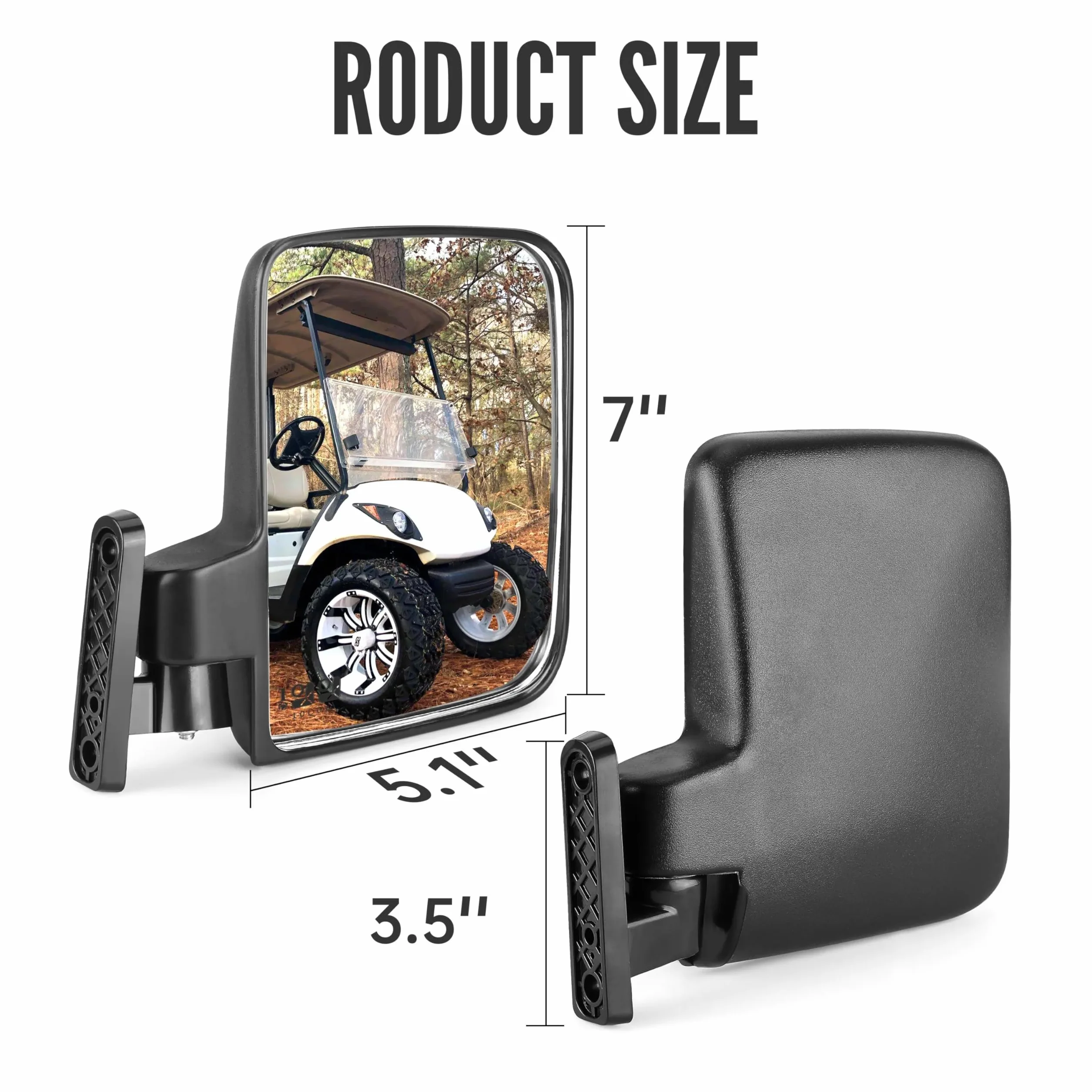 Espejos laterales de carrito de golf para Club Car EZ-GO Yamaha