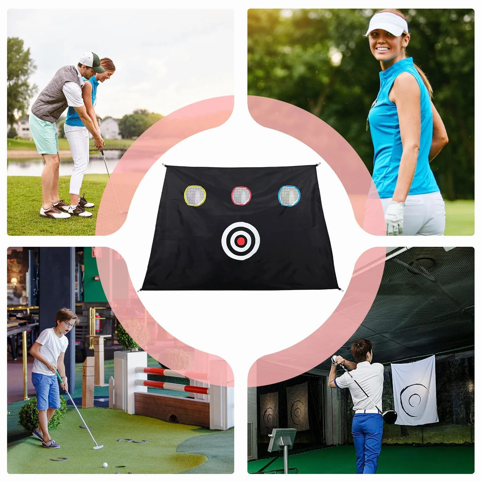 Red de práctica de golf para herramientas de astillado, accesorios de entrenamiento al aire libre