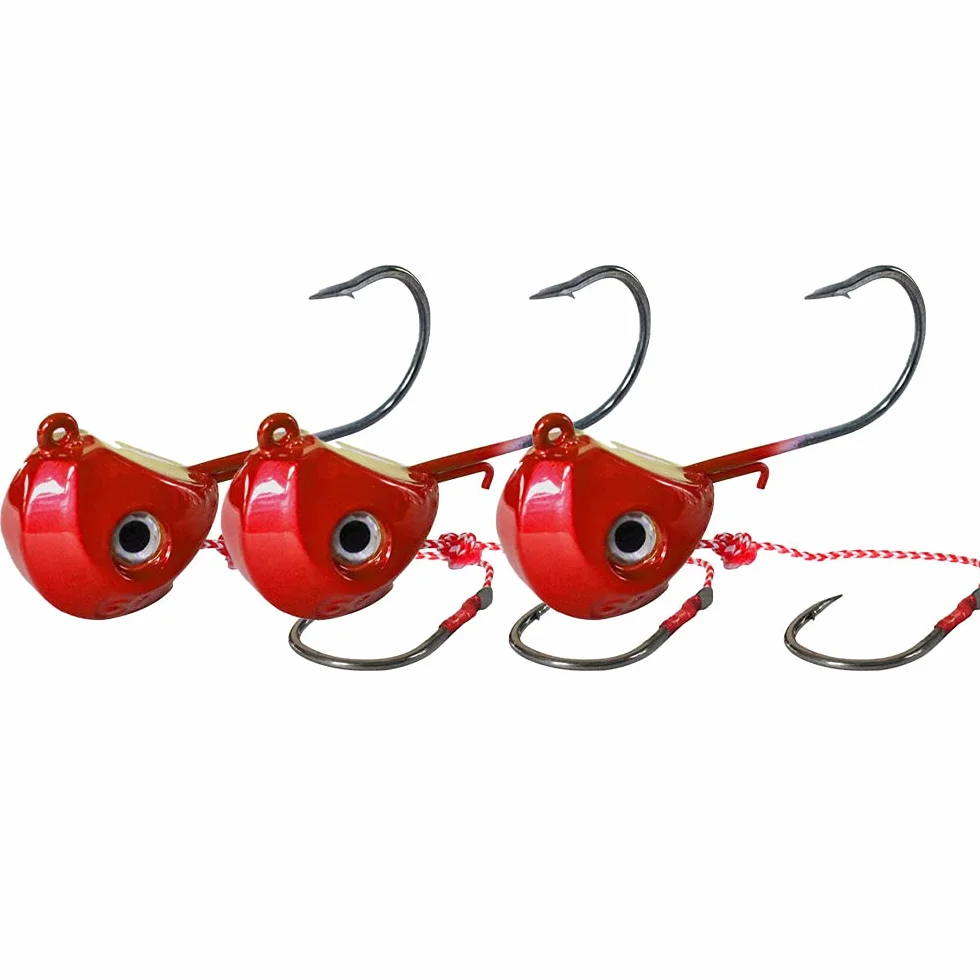 Señuelos de Pesca Metal 60g Plantillas de Pelo Agua Salada para Lubina Rayada Walleye Snook Rockfish