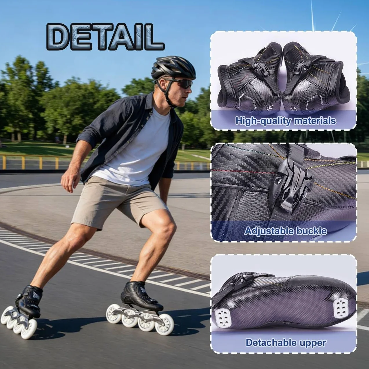Patines En Linea Adulto para Mujer Y Hombre, Unisex White,36