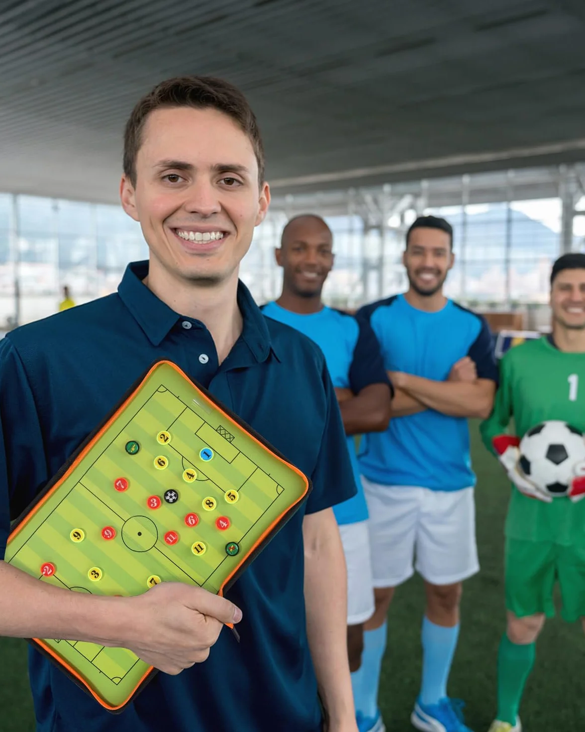 Jissta Carpeta Táctica Plegable Entrenador de Fútbol Coachboard Magnética