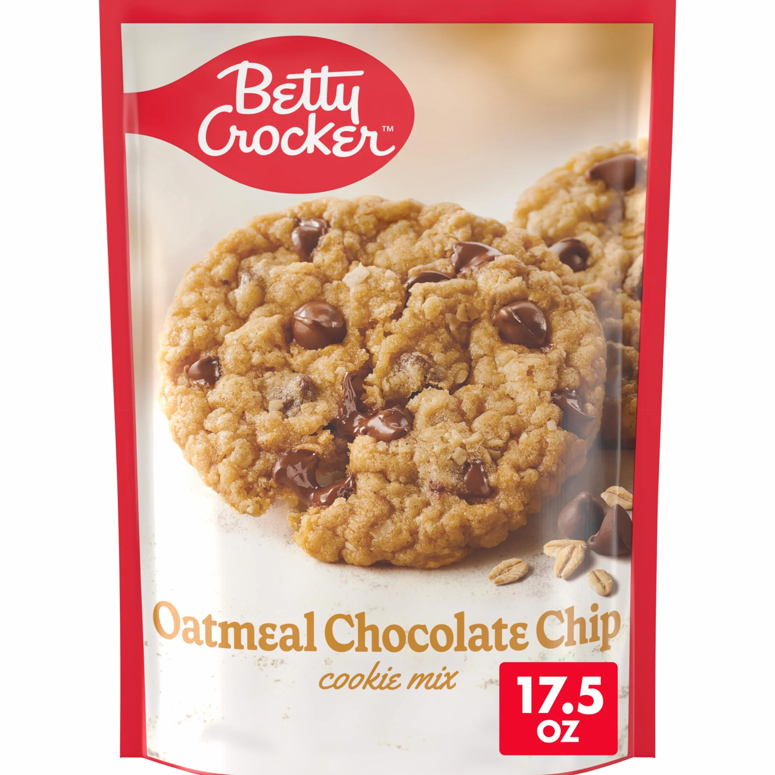 Betty Crocker Mezcla de galletas con chispas de chocolate y avena, 17.4 onzas Betty Crocker