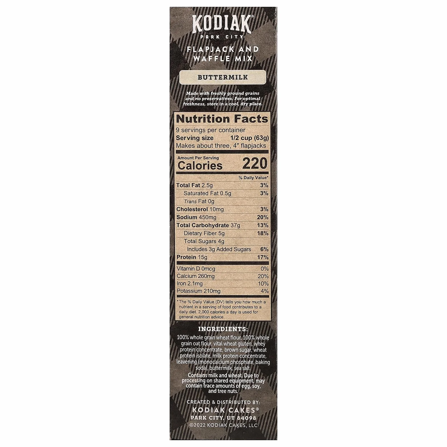Kodiak Cakes Whole Grain Power Cakes Flapjack and Waffle Mix - Original Buttermilk - 20 oz (1lbs 4 oz)