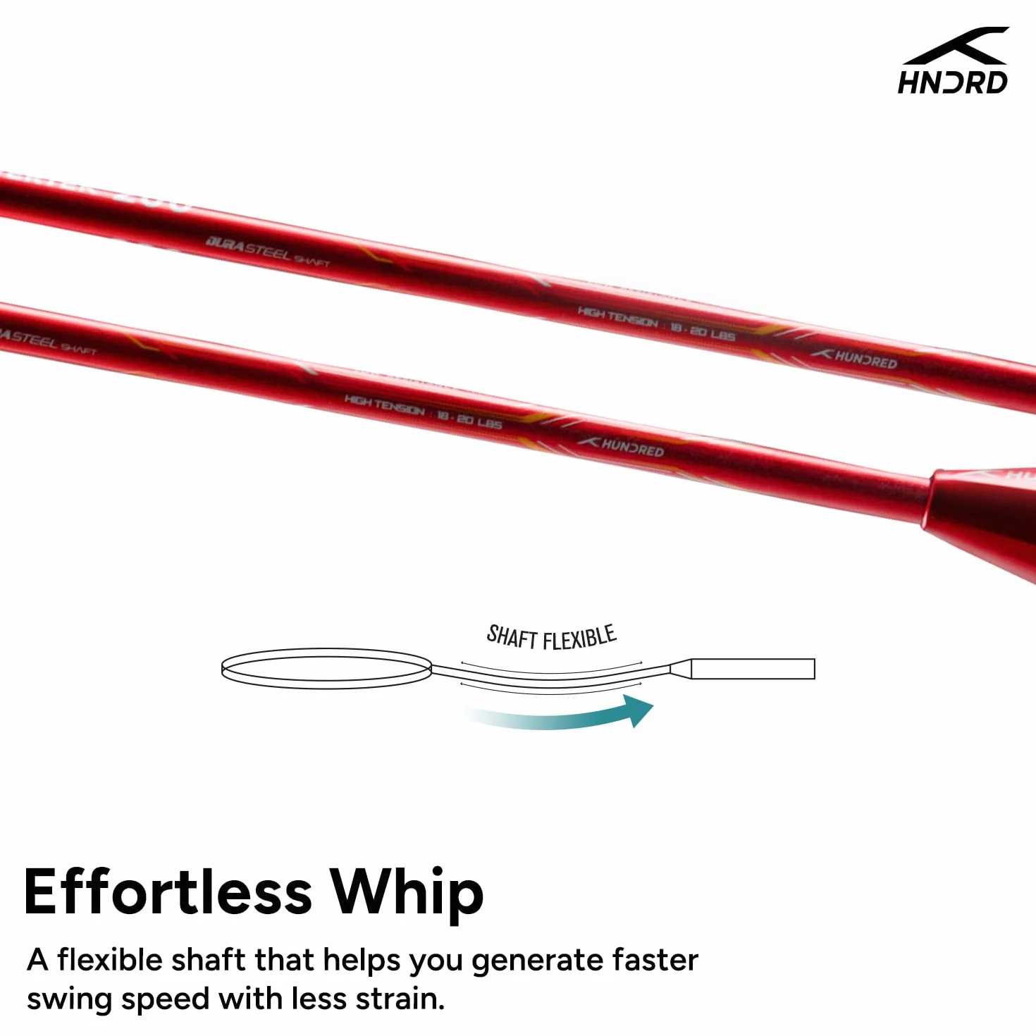 HUNDRED Powertek 200 Badminton Racket Unisex Adulto