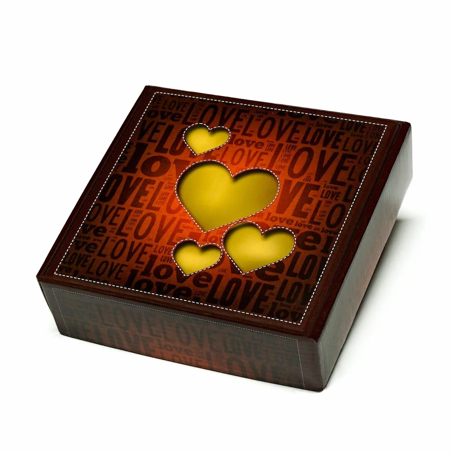 Regalo Original. Golosinas con Formas de Corazones en una Elegante Caja para Regalar.