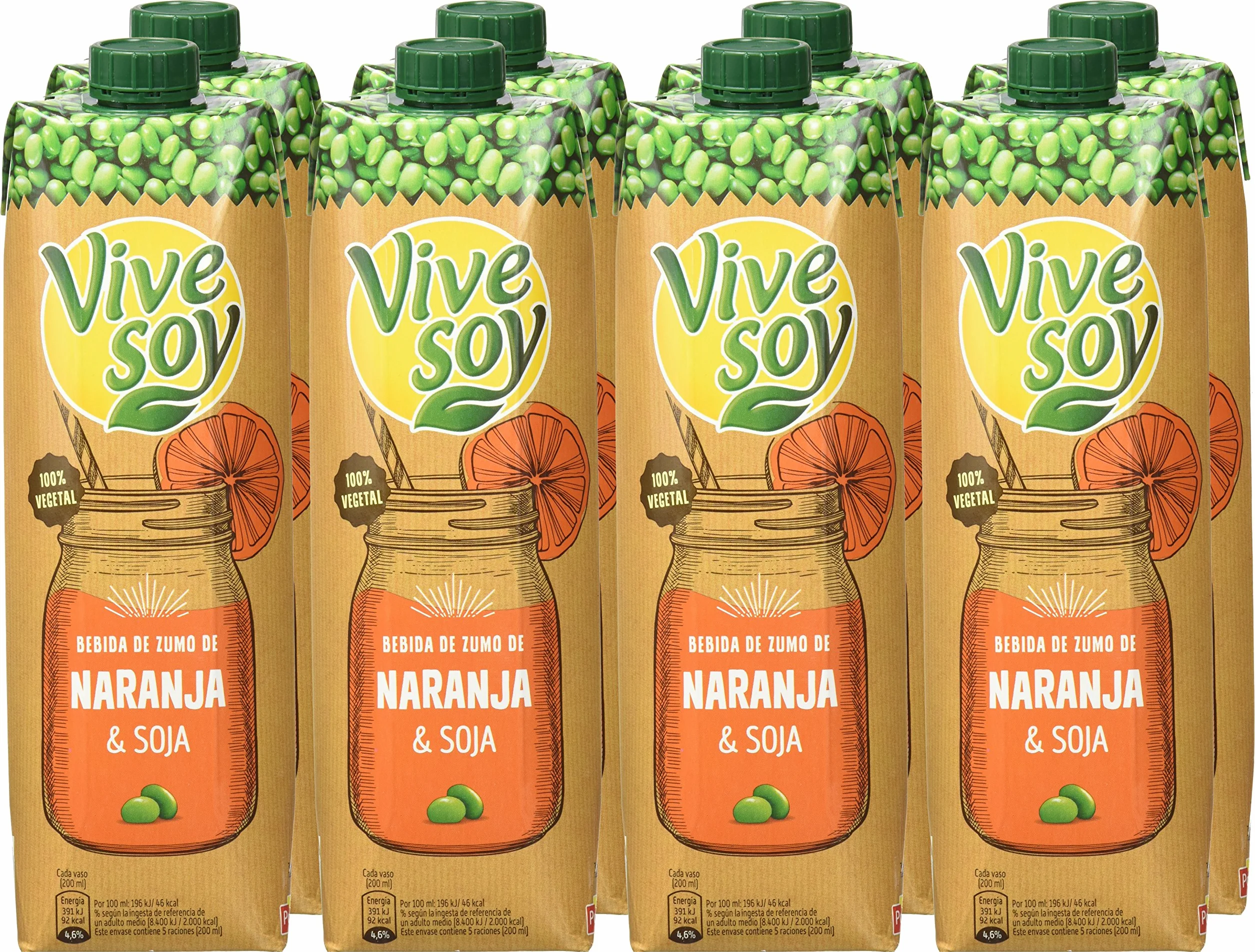 Vivesoy Naranja Y Soja Pack 8x1 L