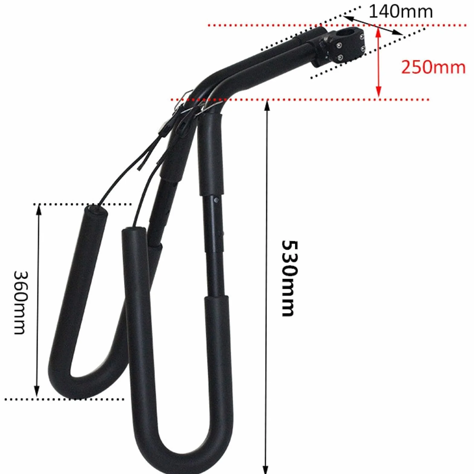 Portabicicletas Extraíble Portátil para Tabla de Surf Kitesurf Skimboard Windsurf