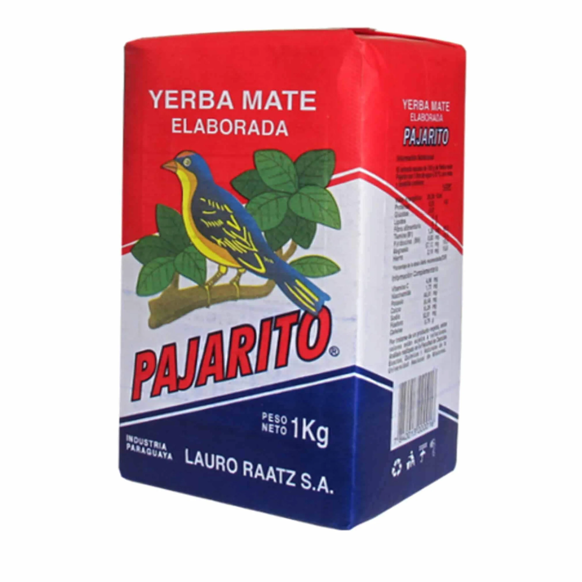 Yerba Mate Pajarito tradicional 1kg ( 3x1kg )
