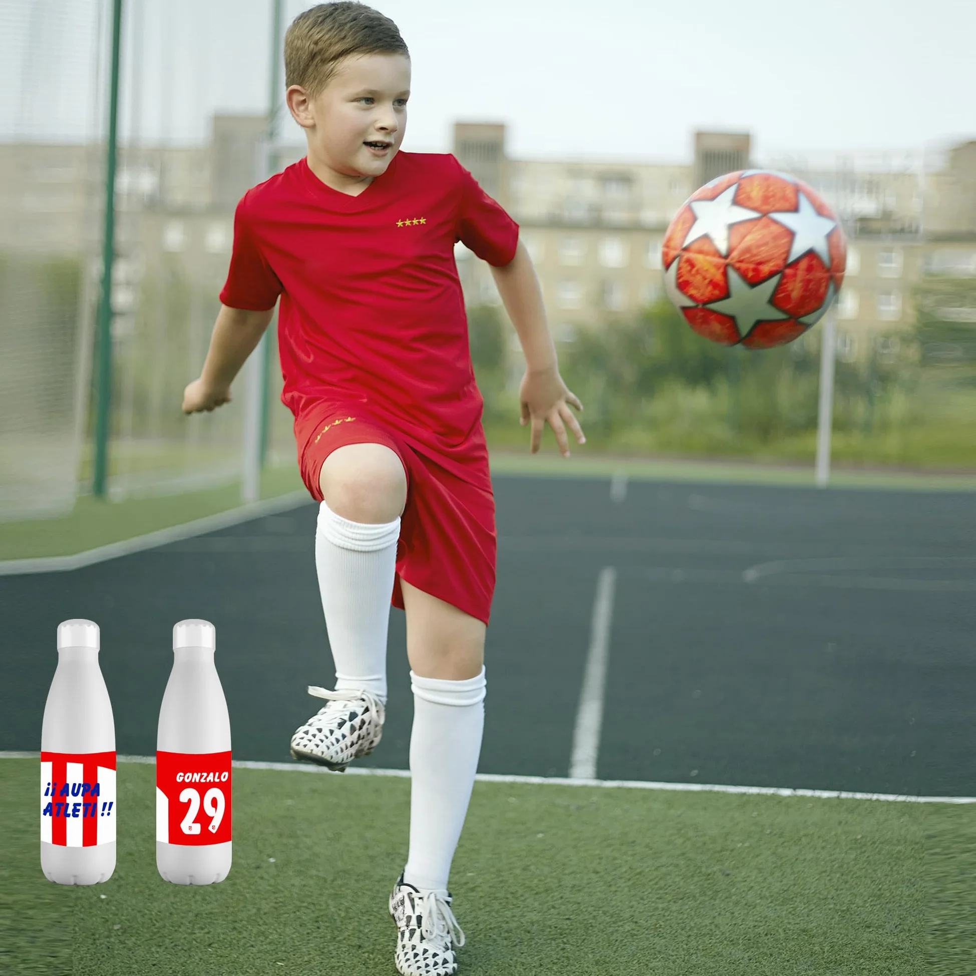 Botella Personalizada del Atletico Madrid de Acero Inoxidable 700 ml